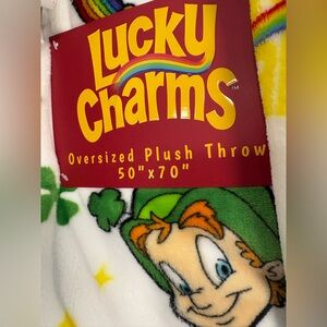 Oversized Plush Throw Blanket - White and Green